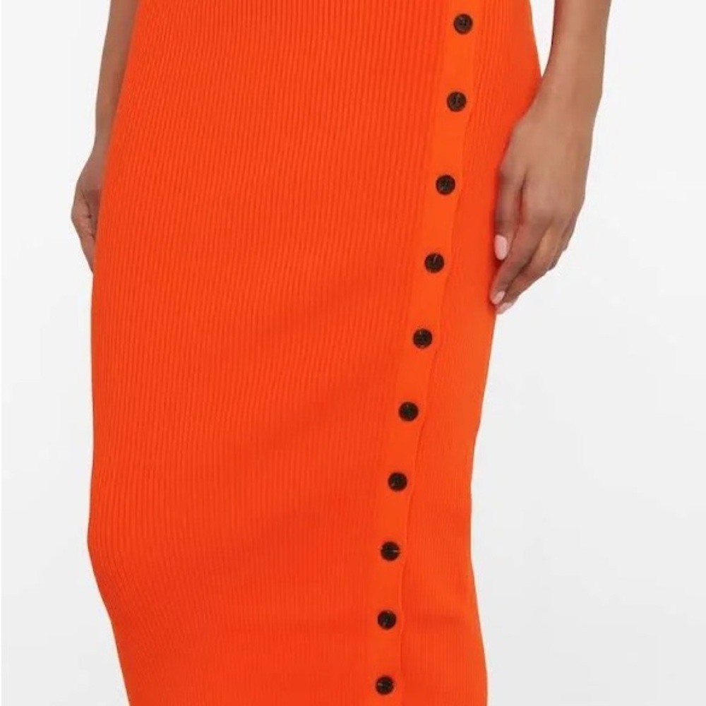 Self-Portrait One Shoulder Orange Dress - Picture 3 of 3